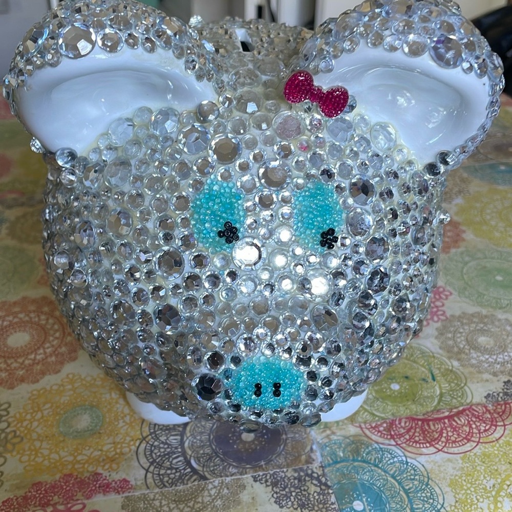 Handmade Blinged Out Piggy Bank